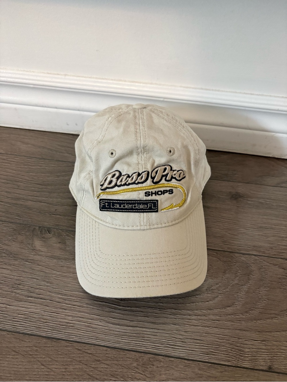 Bass Pro Shops Fort Lauderdale Beige and Black Embroidered Logo Hat